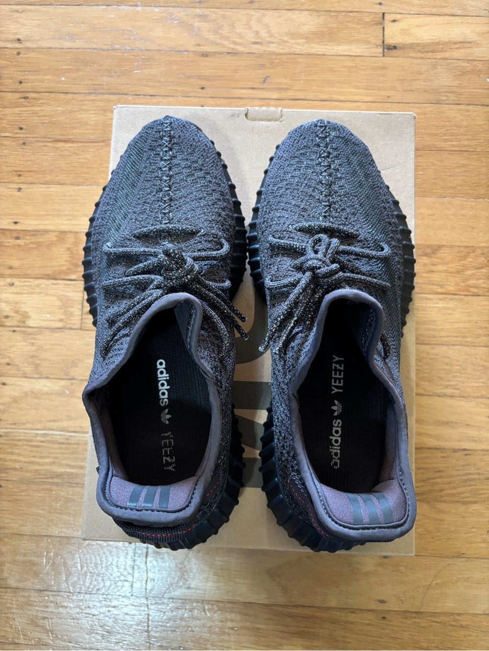 Size 9.5 - adidas Yeezy Boost 350 V2 Black Reflective